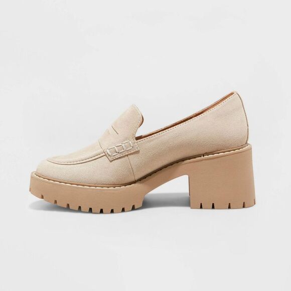 Universal Thread - Women's Chunky Block High Heel Sl Taupe - Picture 2 of 4